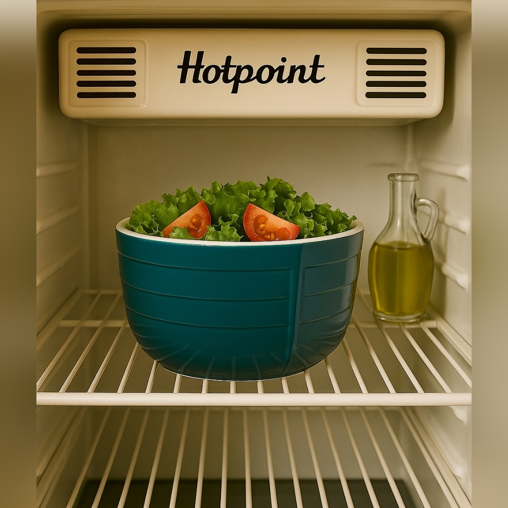 MCM Hall China x Hotpoint Refrigerator Bowl Dark Teal 6" Diameter